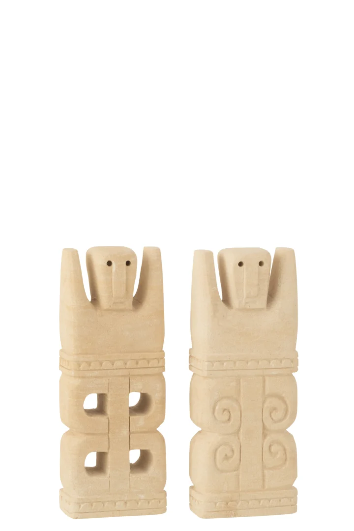 Beeld Haavesta Steen Naturel H24 cm - Set van 2 - Afbeelding 2