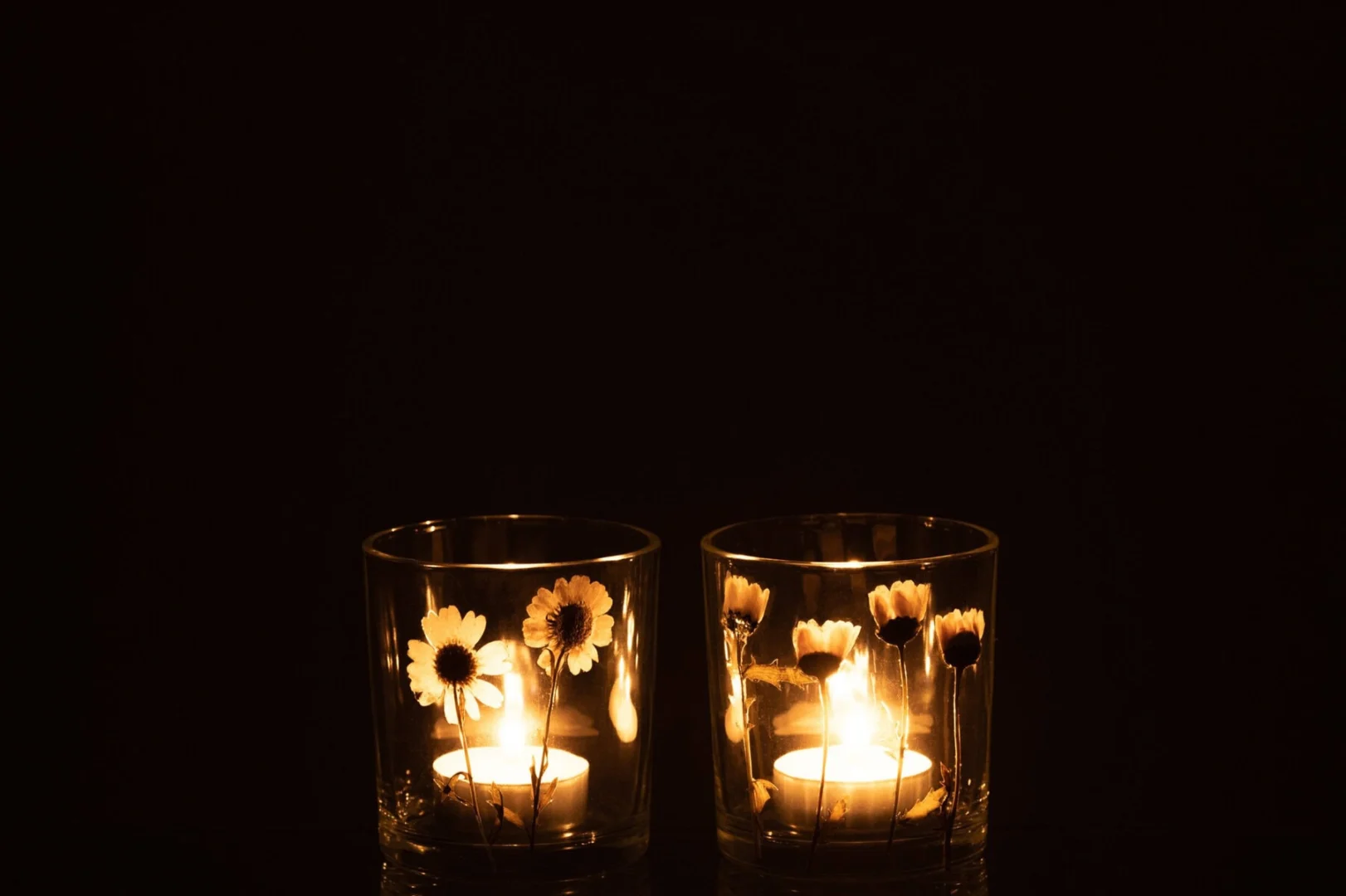 Kunstbloem Hyperion Glas Meerkleurig - Set van 2 - Afbeelding 2