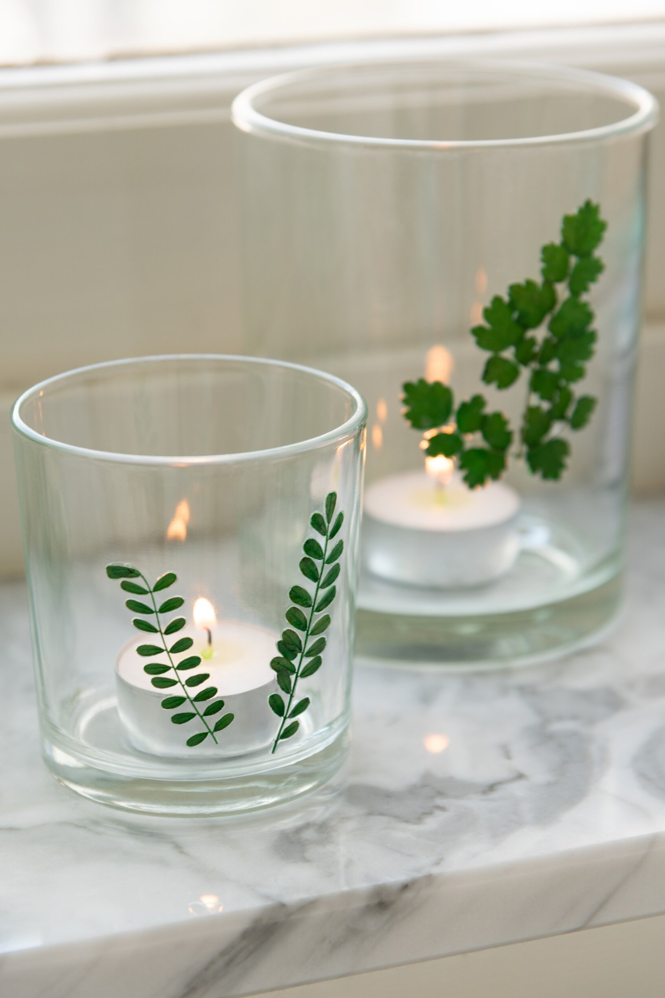 Waxinelichthouder Raubond Glas Meerkleurig - Set van 2 - Afbeelding 3
