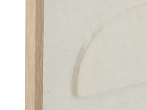 Schilderij Peivane Wit set van 2 met lichte marmerlook en houten lijst, rustige wanddecoratie