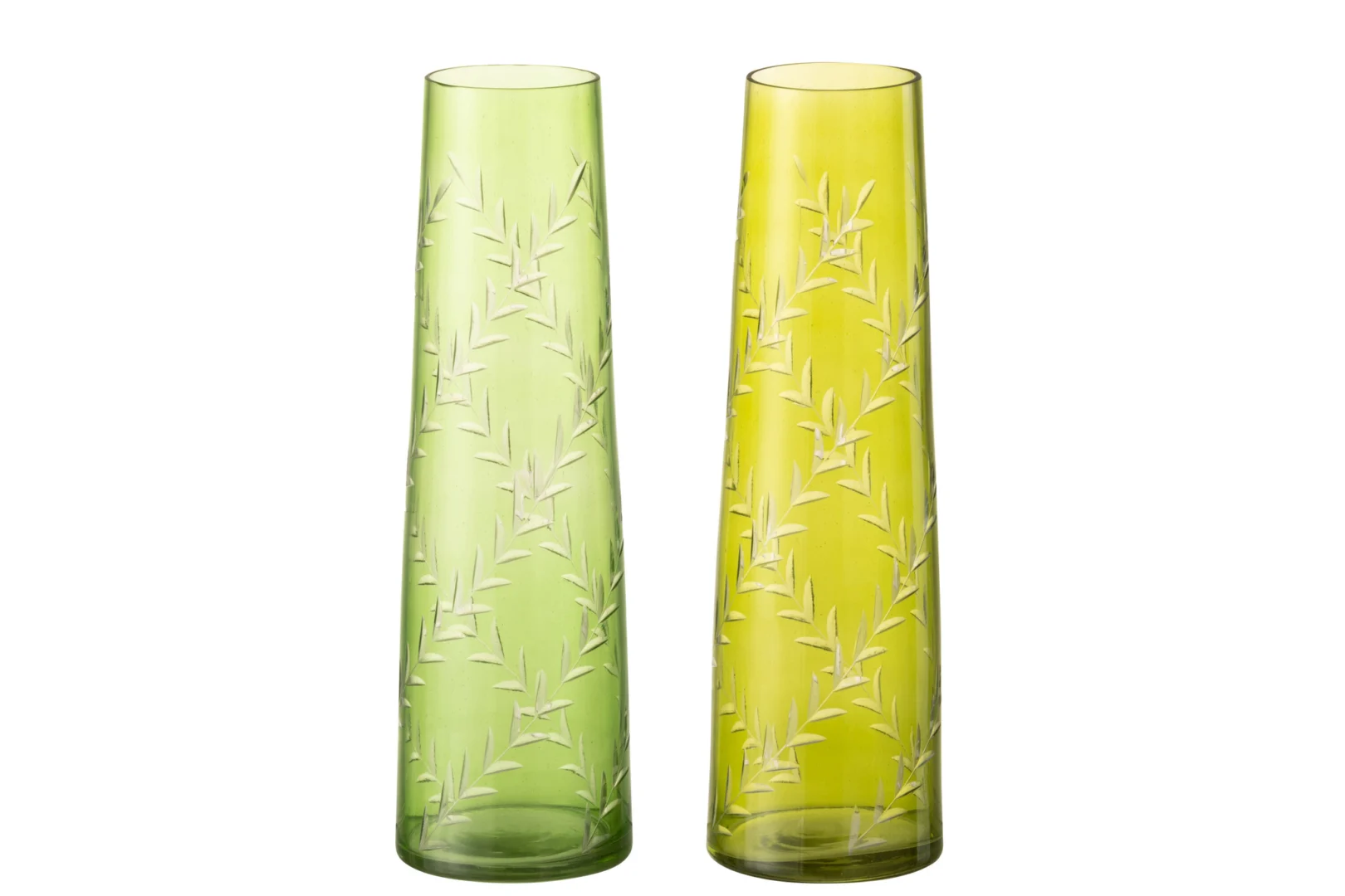 Vaas Veeltano Glas Groen H24 cm - Set van 2 - Afbeelding 3