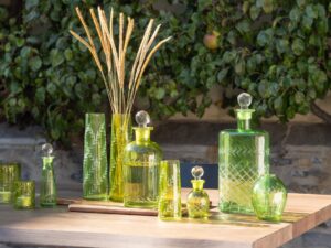 Bolvaas Gutos Glas Groen H11 cm - Set van 2