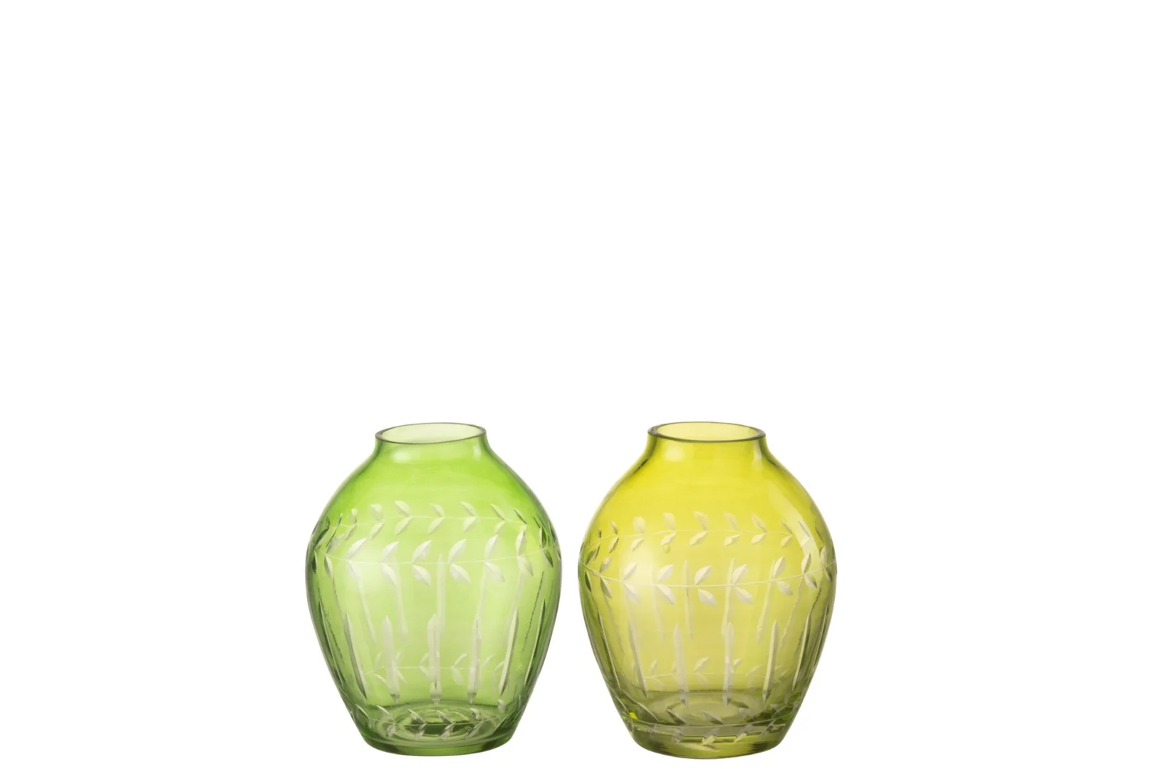 Bolvaas Gutos Glas Groen H11 cm - Set van 2 - Afbeelding 3