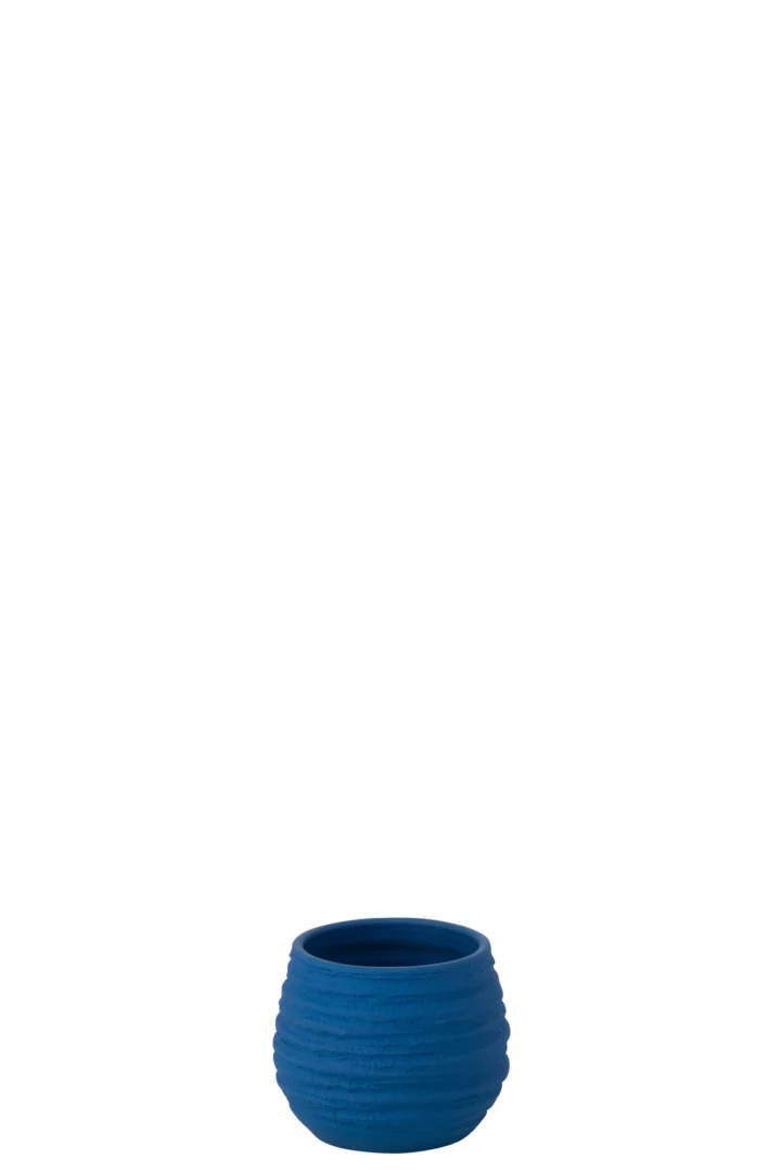 Bloempot Nooven Keramiek Blauw H14 cm - Afbeelding 3