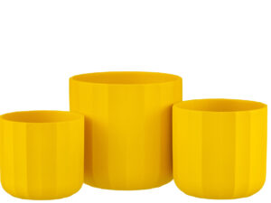 Bloempot Reiton Keramiek Geel H18 cm
