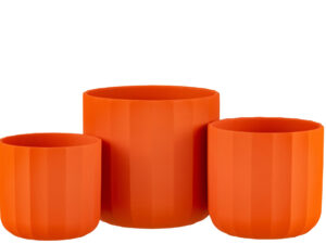 Bloempot Raukil Keramiek Oranje H18 cm