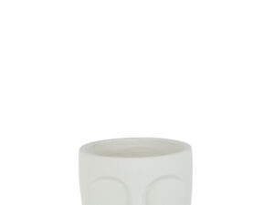 Bloempot Stiermak Beton Wit H22 cm