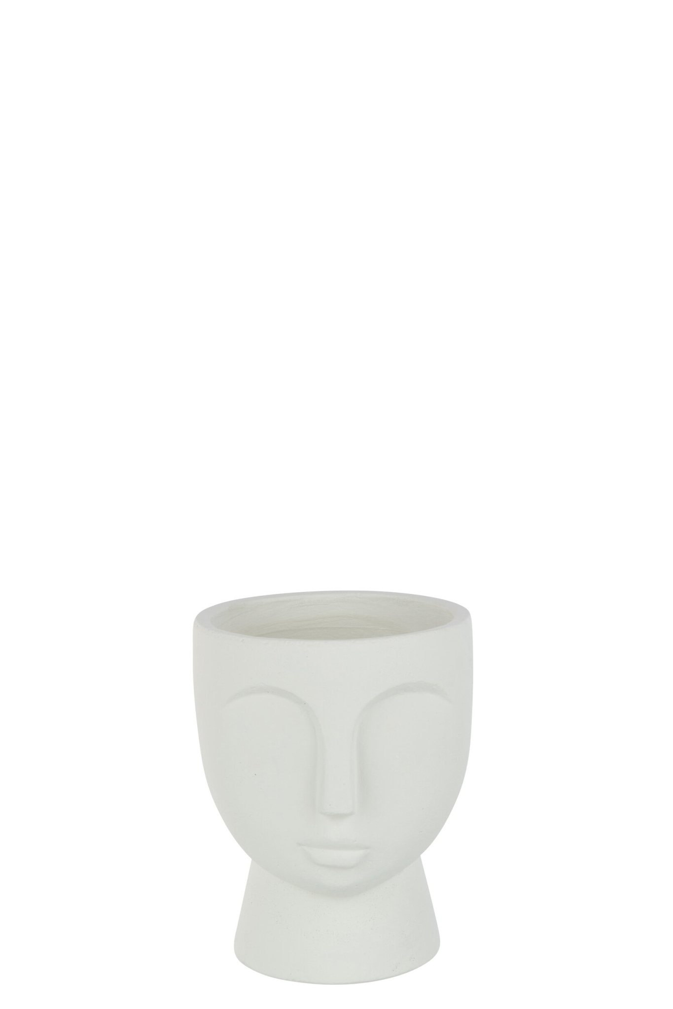 Bloempot Stiermak Beton Wit H22 cm