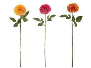 Kunstbloem Tausol Polyester Meerkleurig - Set van 3