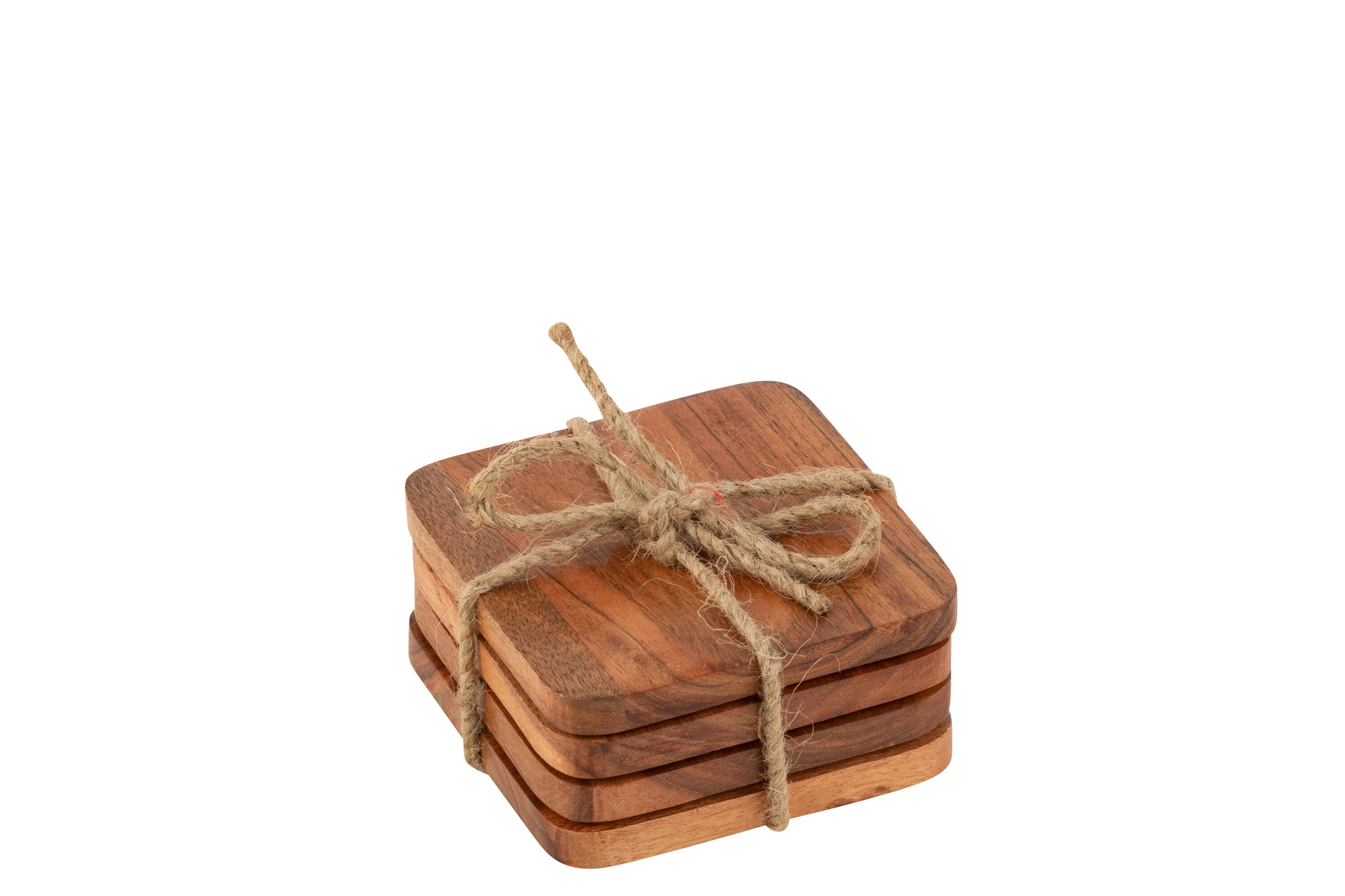 Onderzetter Baarmero Hout Naturel - Set van 4 - Afbeelding 2