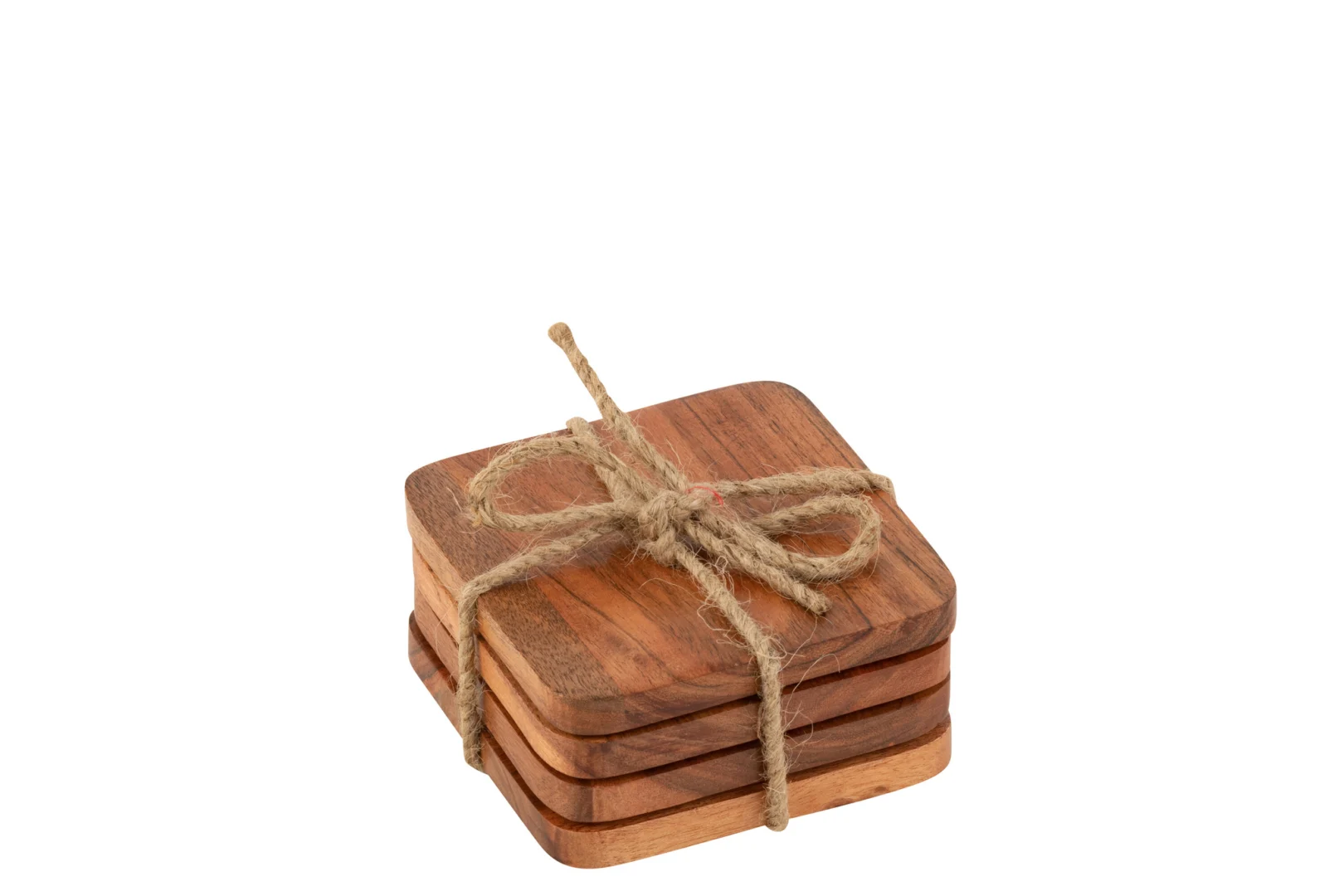 Onderzetter Baarmero Hout Naturel - Set van 4 - Afbeelding 2