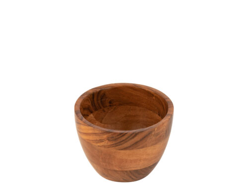 Kom Paalona Hout Naturel, compacte acaciahouten schaal met warme natuurlijke houtnerf