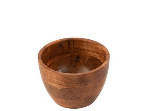 Kom Lauldis Hout Naturel, compacte acaciahouten schaal met warme natuurlijke houtnerf