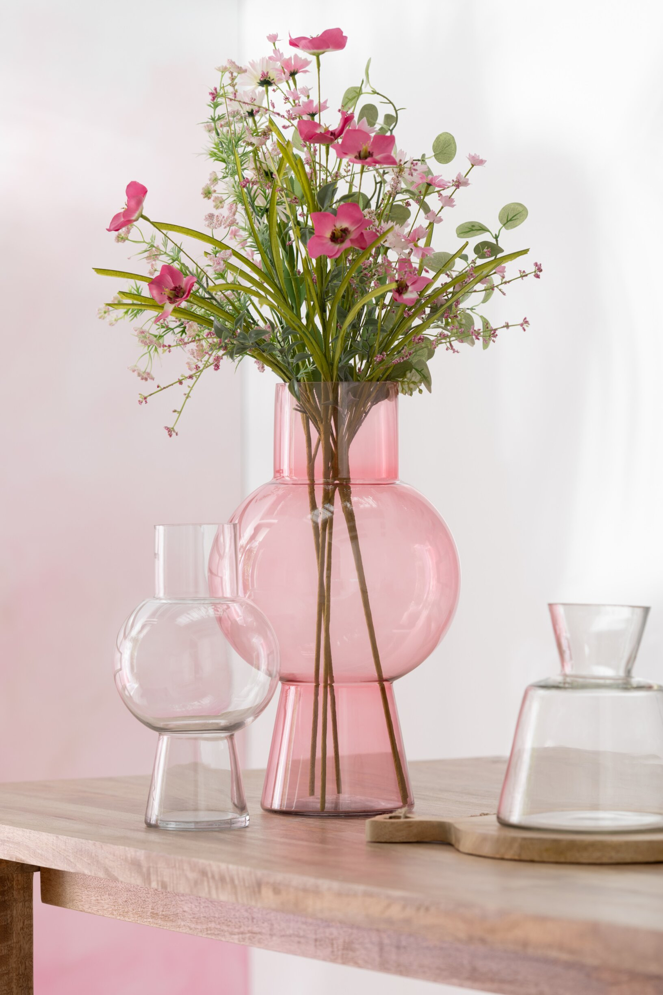 Kunstbloem Faustek Polyester Roze - Afbeelding 4