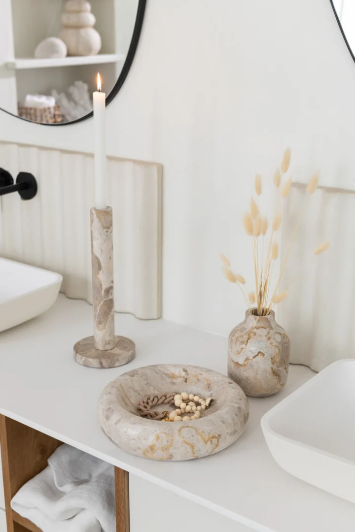Kom Rune Marmer Beige - Afbeelding 2