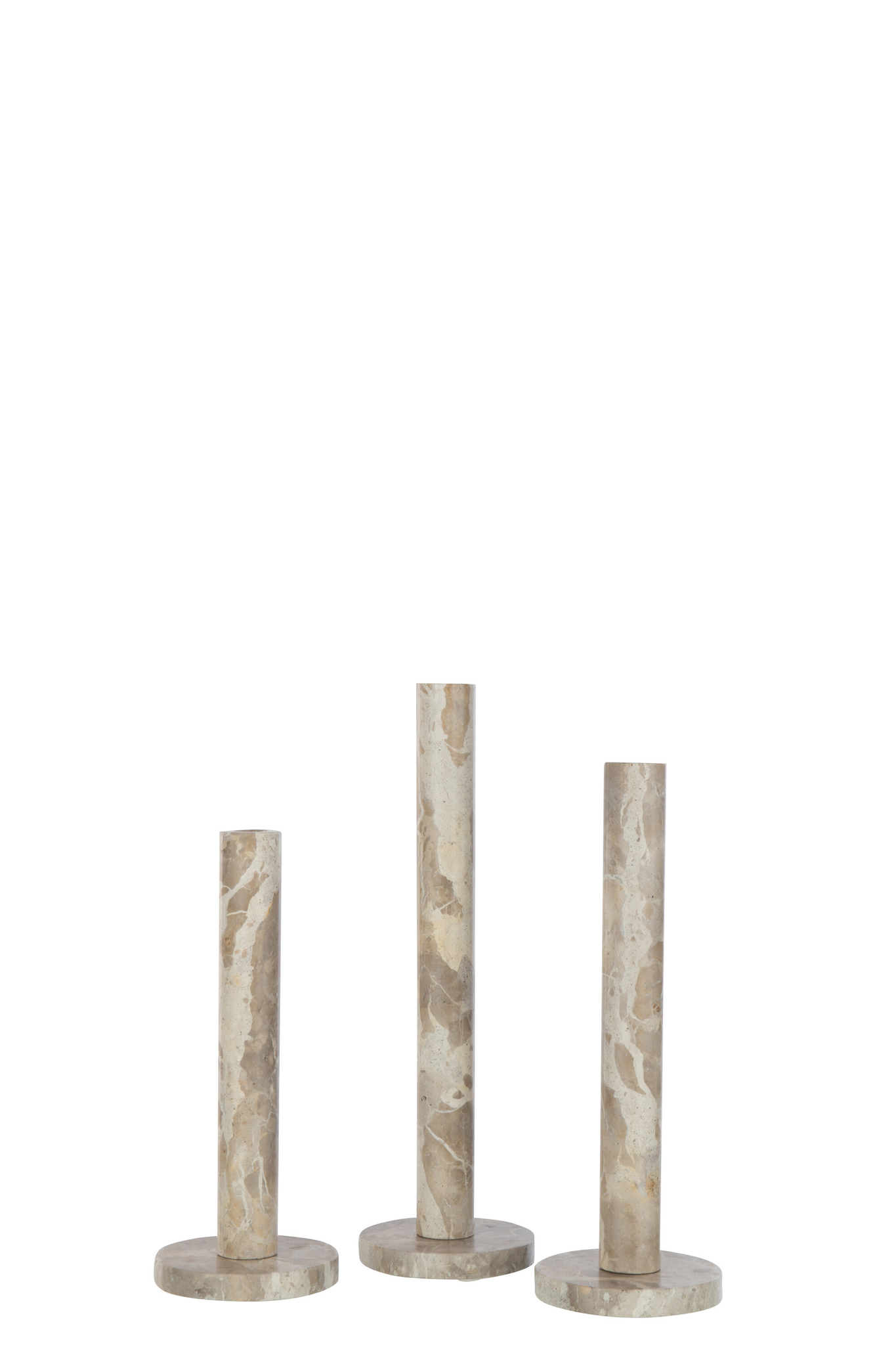Kandelaar Molvane Marmer Beige H40 cm - Set van 3 - Afbeelding 6