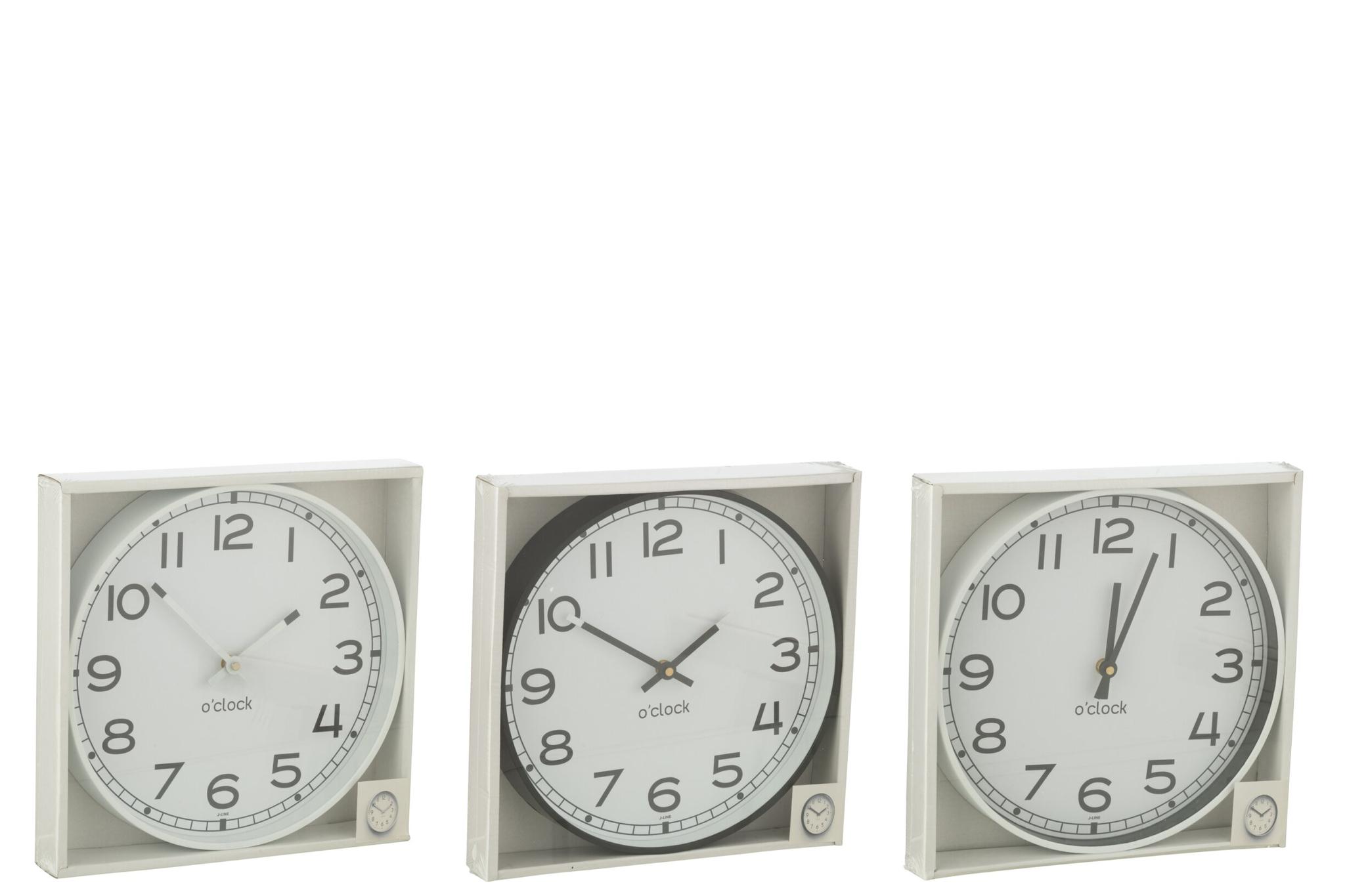 Wandklok Flornine Meerkleurig - Set van 3