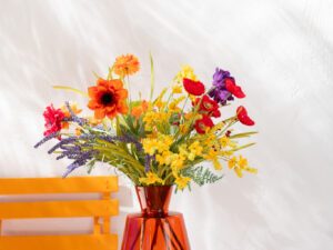 Kunstbloem Flutino Polyester Meerkleurig - Set van 2