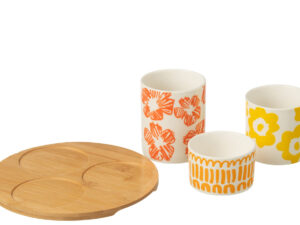 Dienblad Fliendora Keramiek Meerkleurig - Set van 3