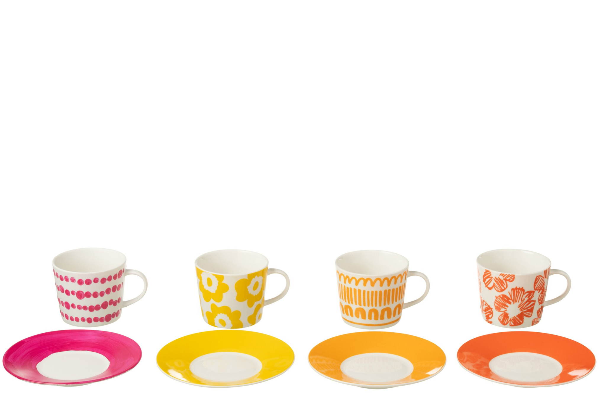Kopje Zeillo Keramiek Meerkleurig - Set van 4