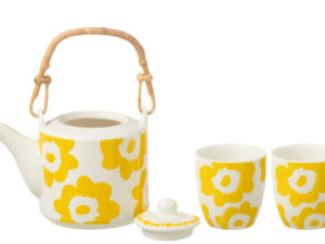 Theepot Grullel Keramiek Geel - Set van 3