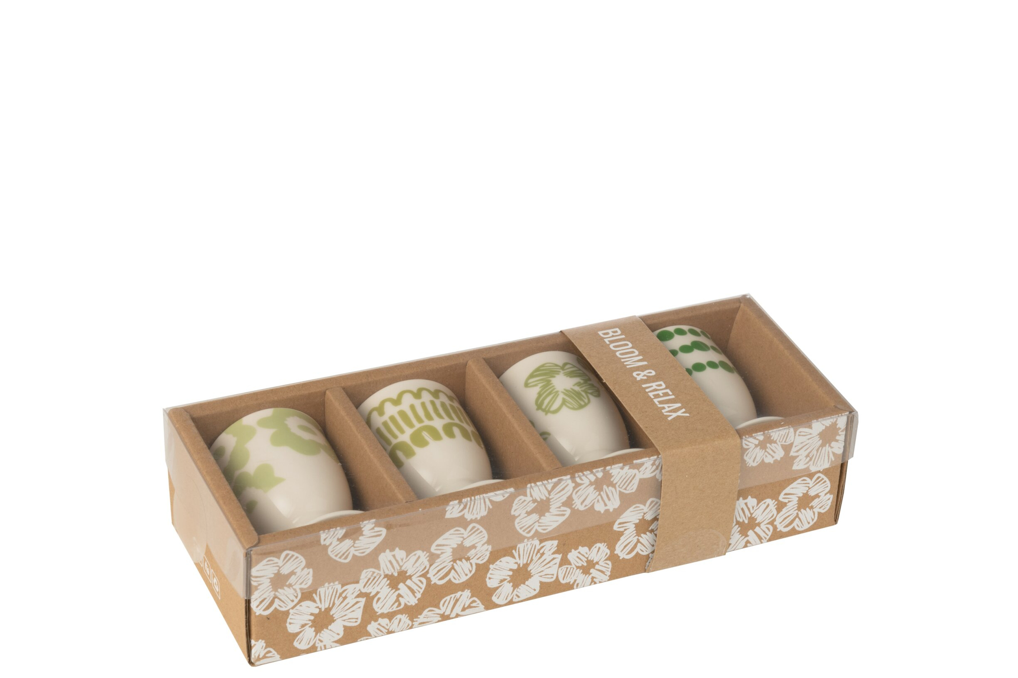 Eierdopje Grauskea Keramiek Groen - Set van 4
