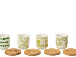 Kopje Kleltone Keramiek Groen - Set van 4