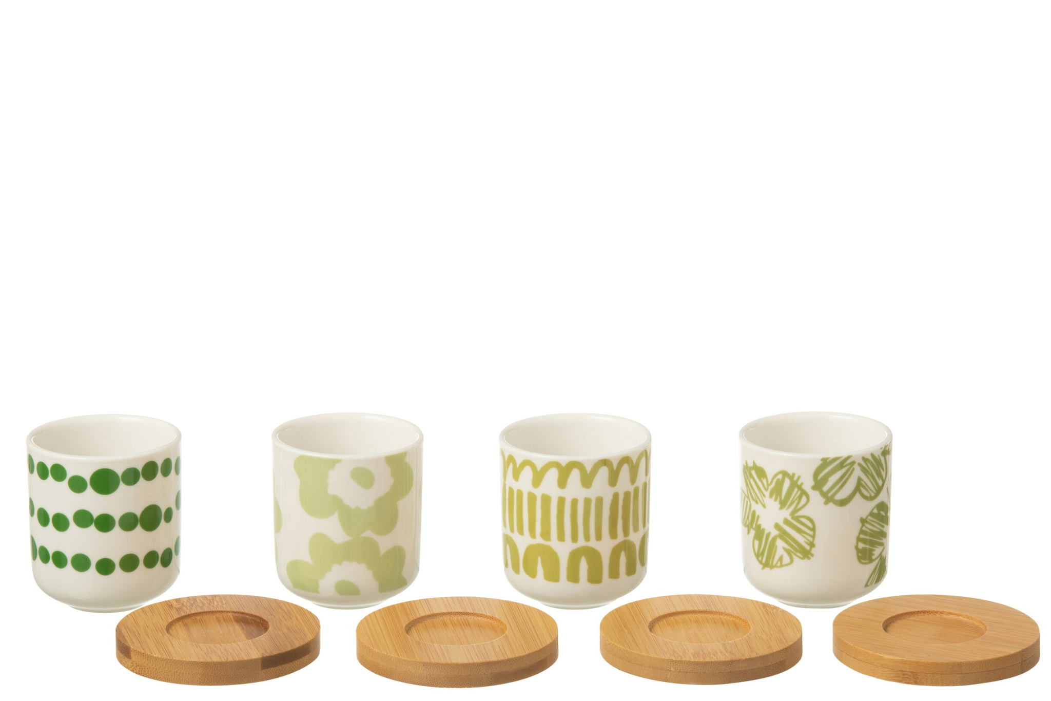 Kopje Kleltone Keramiek Groen - Set van 4