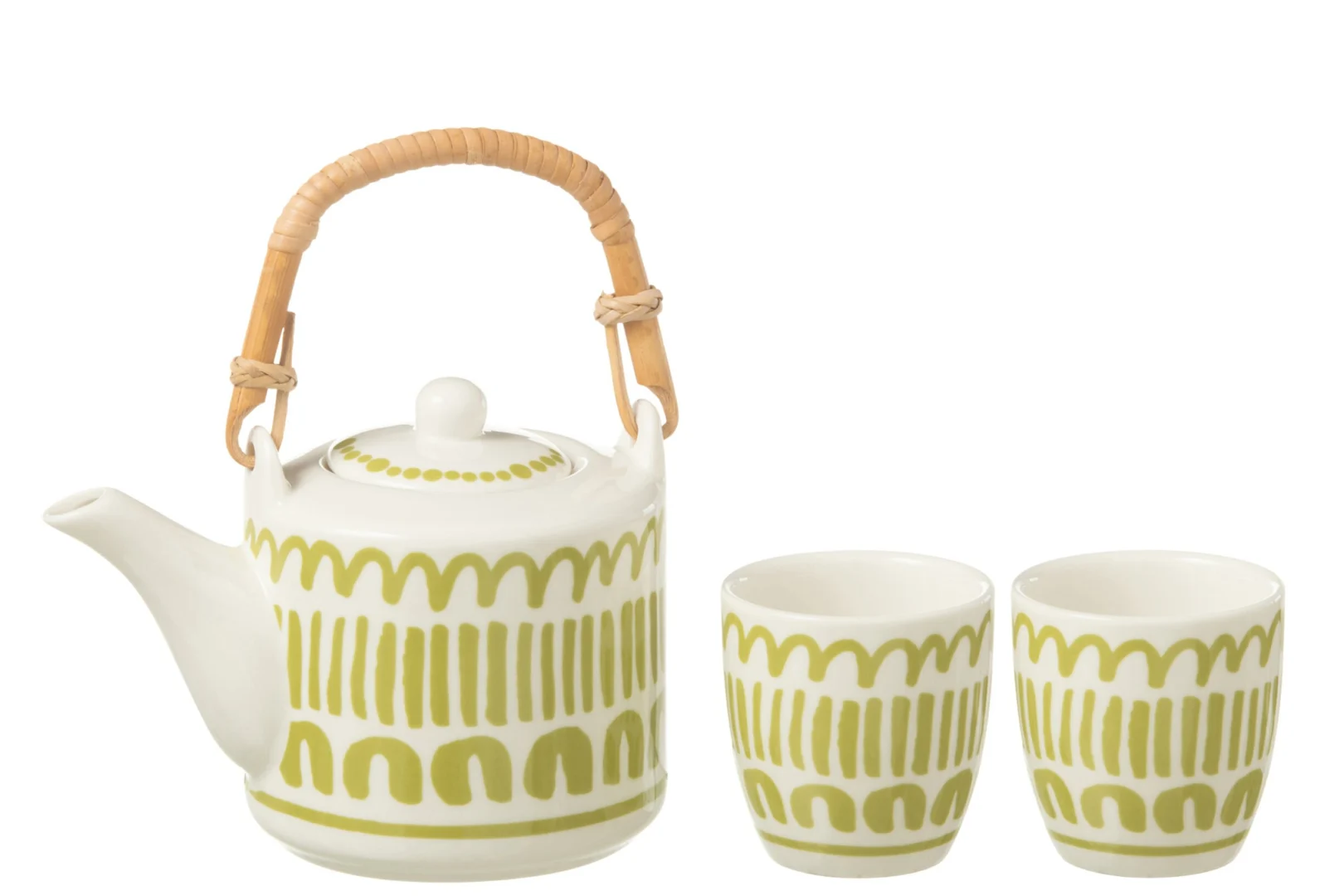 Theepot Deitond Keramiek Groen - Set van 3 - Afbeelding 4