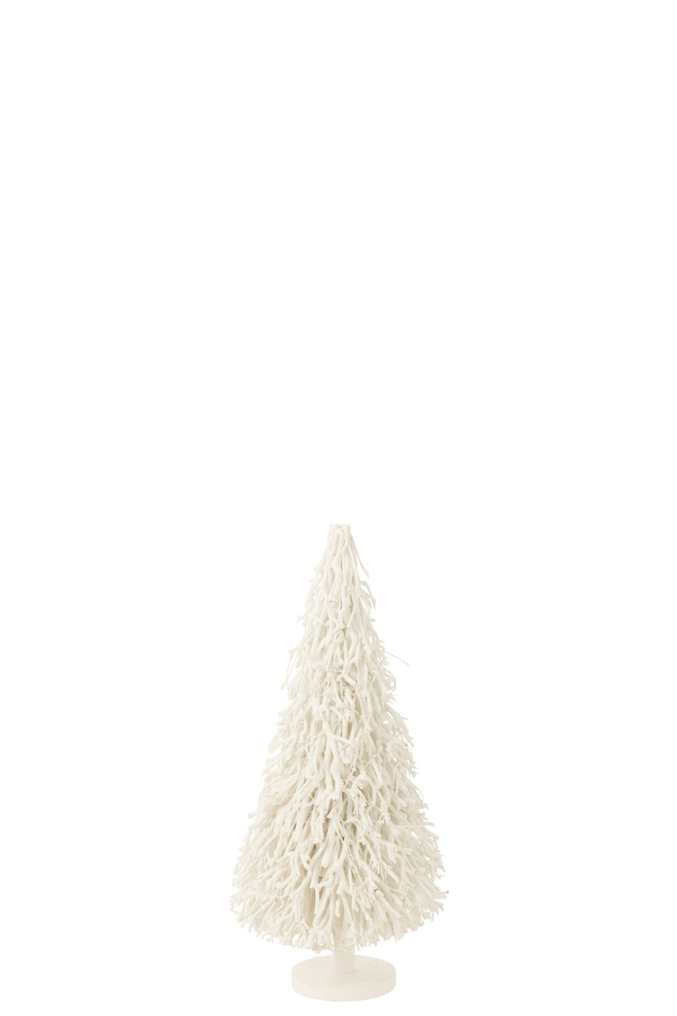 Kerstboom Funse Hout Wit, decoratieve witte kerstboom van theeboomhout met serene winterse uitstraling, 90 cm hoog