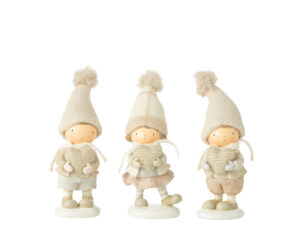 Woonaccessoire Haugesund Polyresin Beige - Set van 3