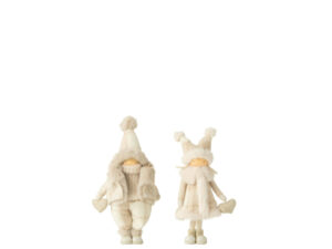 Decoratie Saubone Polyester Beige - Set van 2