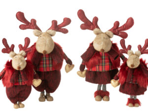 Decoratiefiguur Joensuu Polyester Rood H56 cm - Set van 2