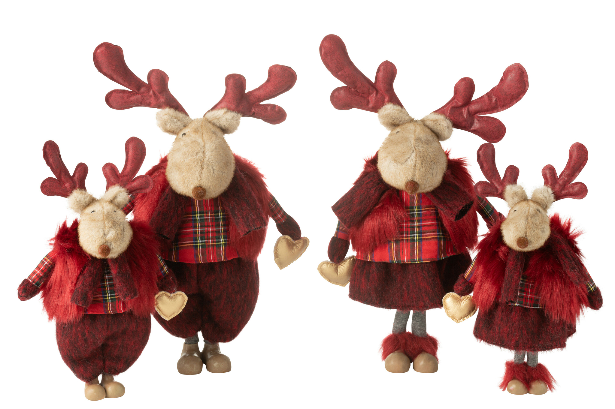 Decoratiefiguur Joensuu Polyester Rood H56 cm - Set van 2