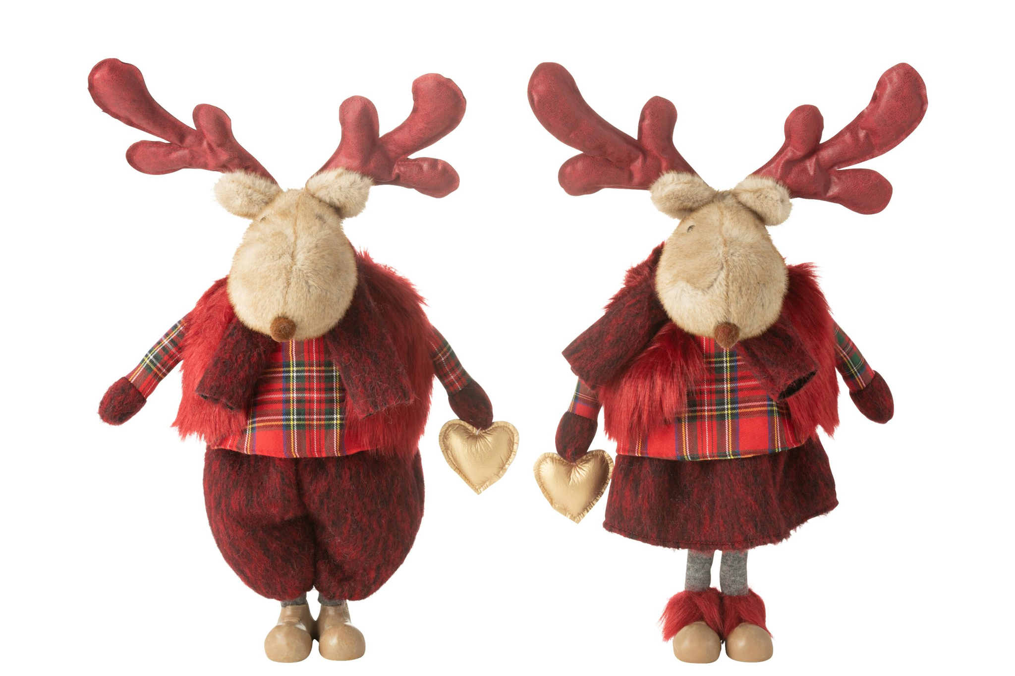 Decoratiefiguur Joensuu Polyester Rood H56 cm - Set van 2 - Afbeelding 3