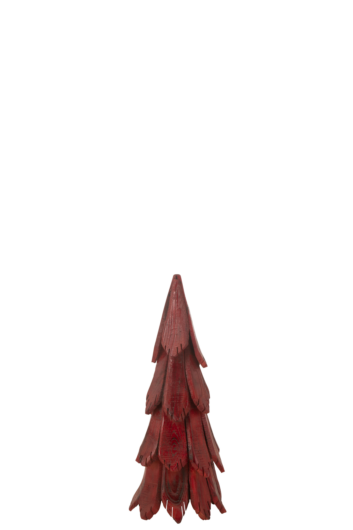 Kerstboom Vierdak Hout Rood H70 cm - Afbeelding 2