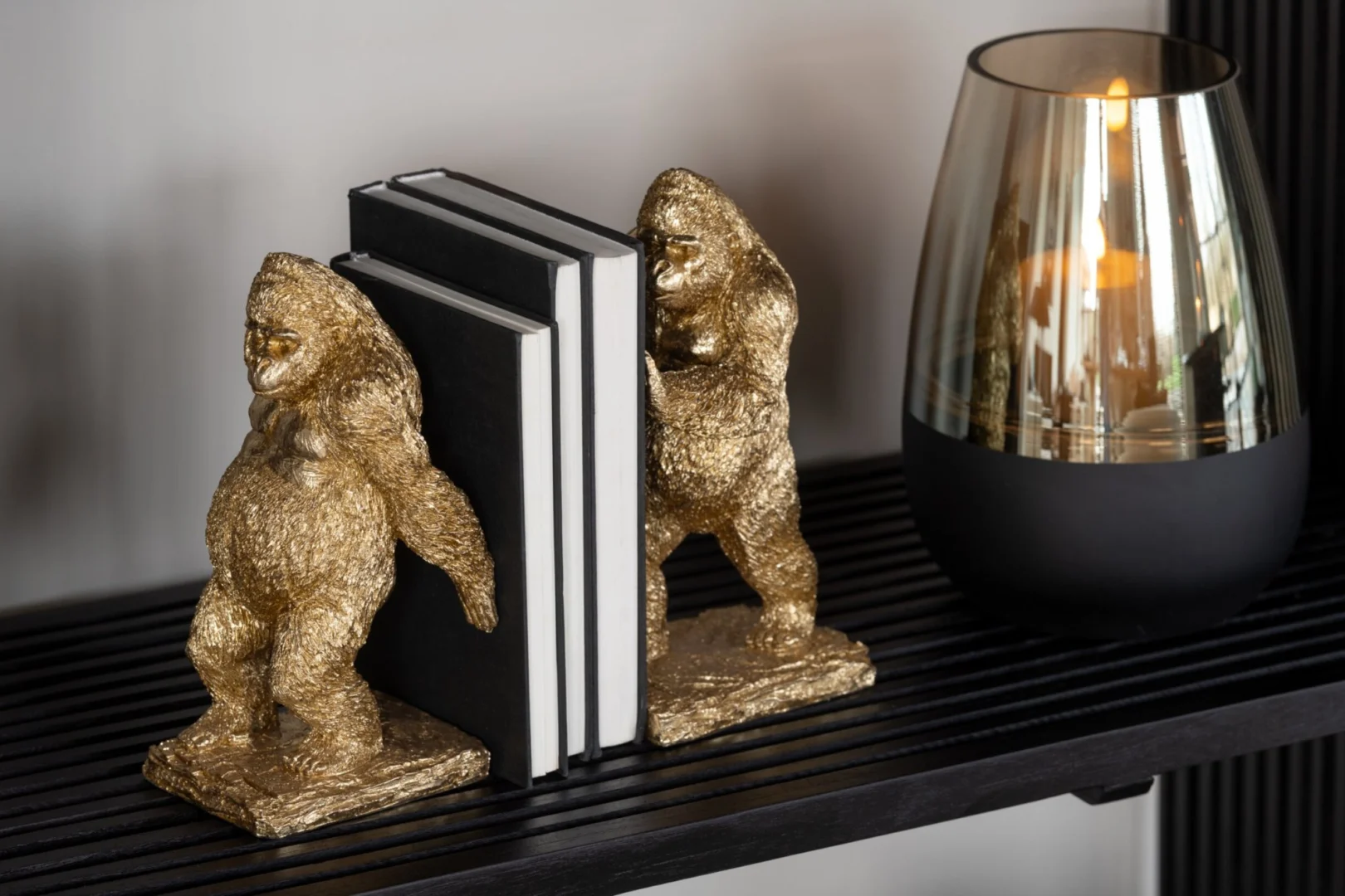 Boekensteun Rurnoro Polyresin Goud - Set van 2 - Afbeelding 4