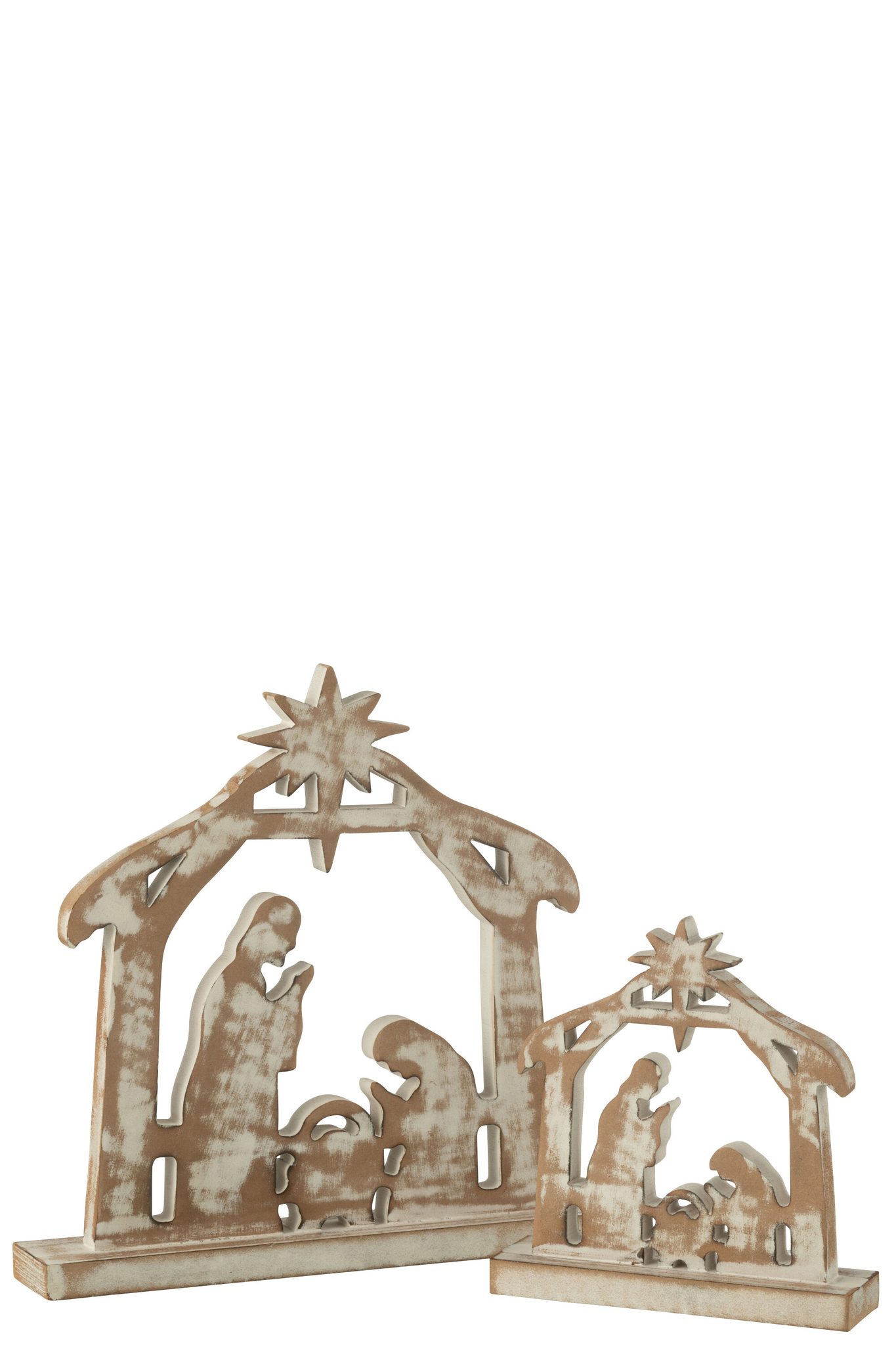 Kerststal Groove Mangohout Naturel