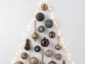 Kerstballen Fliessang Glas Goud - Set van 3