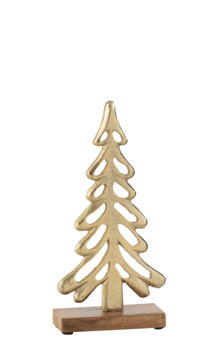 Kunstboom Kony Aluminium Goud H26 cm - Afbeelding 2