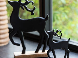 Decoratiefiguur Stikond Aluminium Zwart H16,5 cm