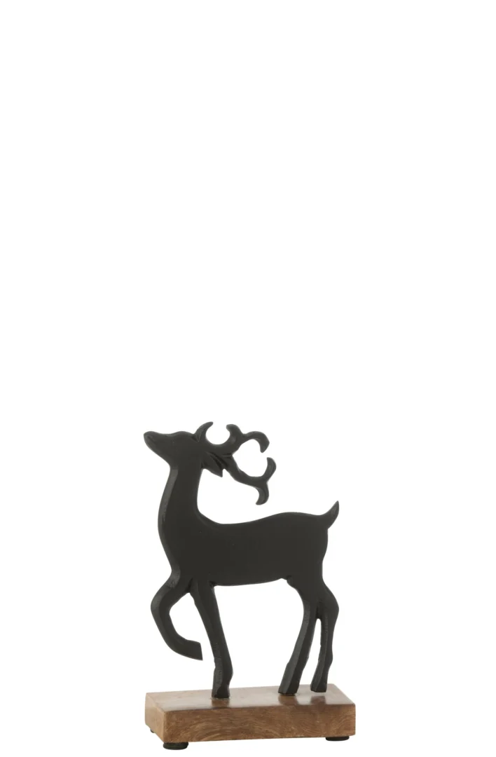Decoratiefiguur Stikond Aluminium Zwart H16,5 cm - Afbeelding 2