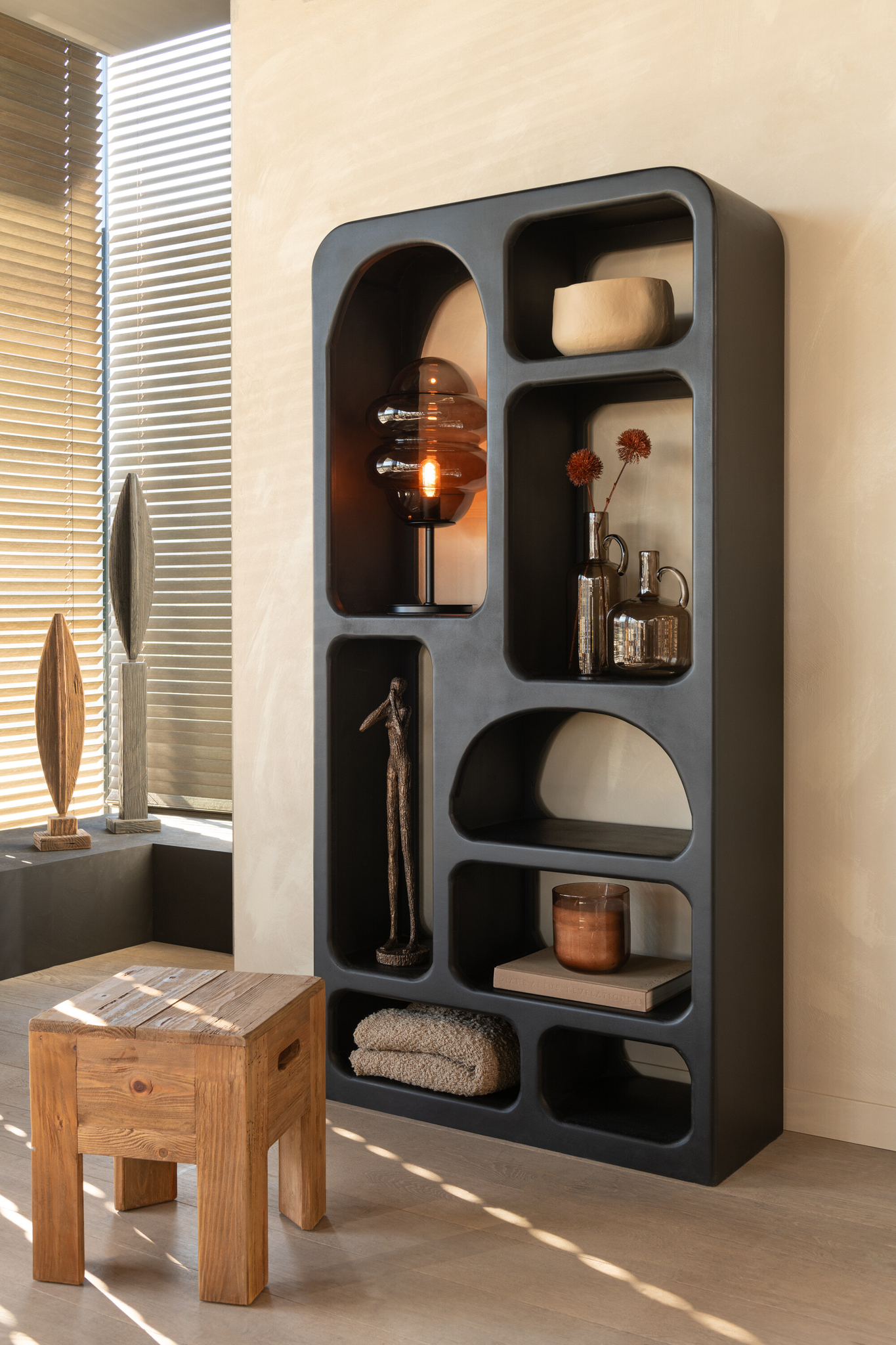 Beeld Jeiltona Polyresin Bruin H59,5 cm - Set van 3