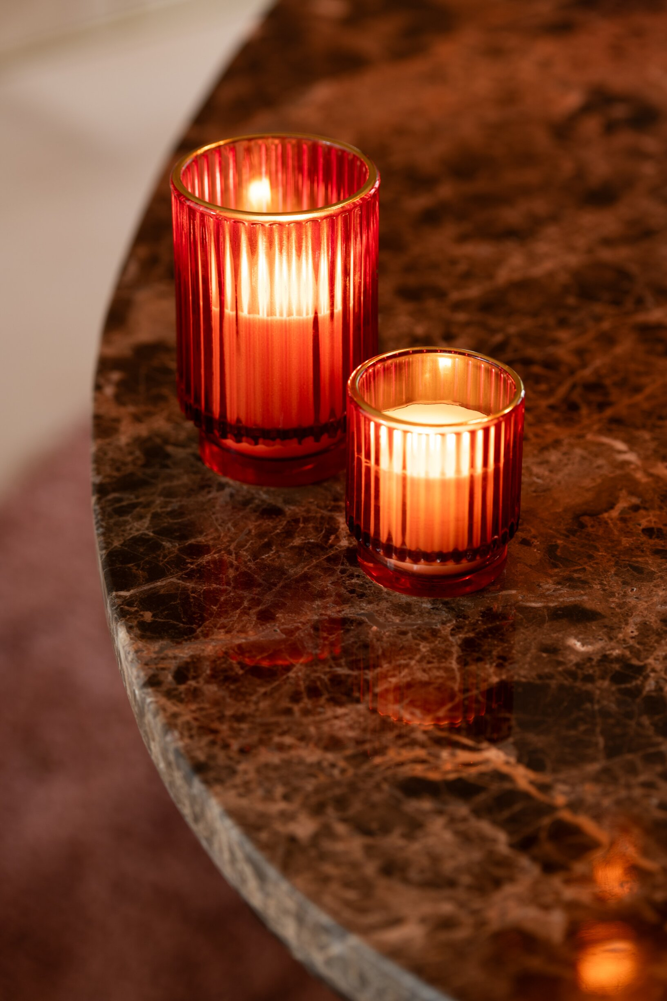 Geurkaars Dingle Glas Rood - Afbeelding 3