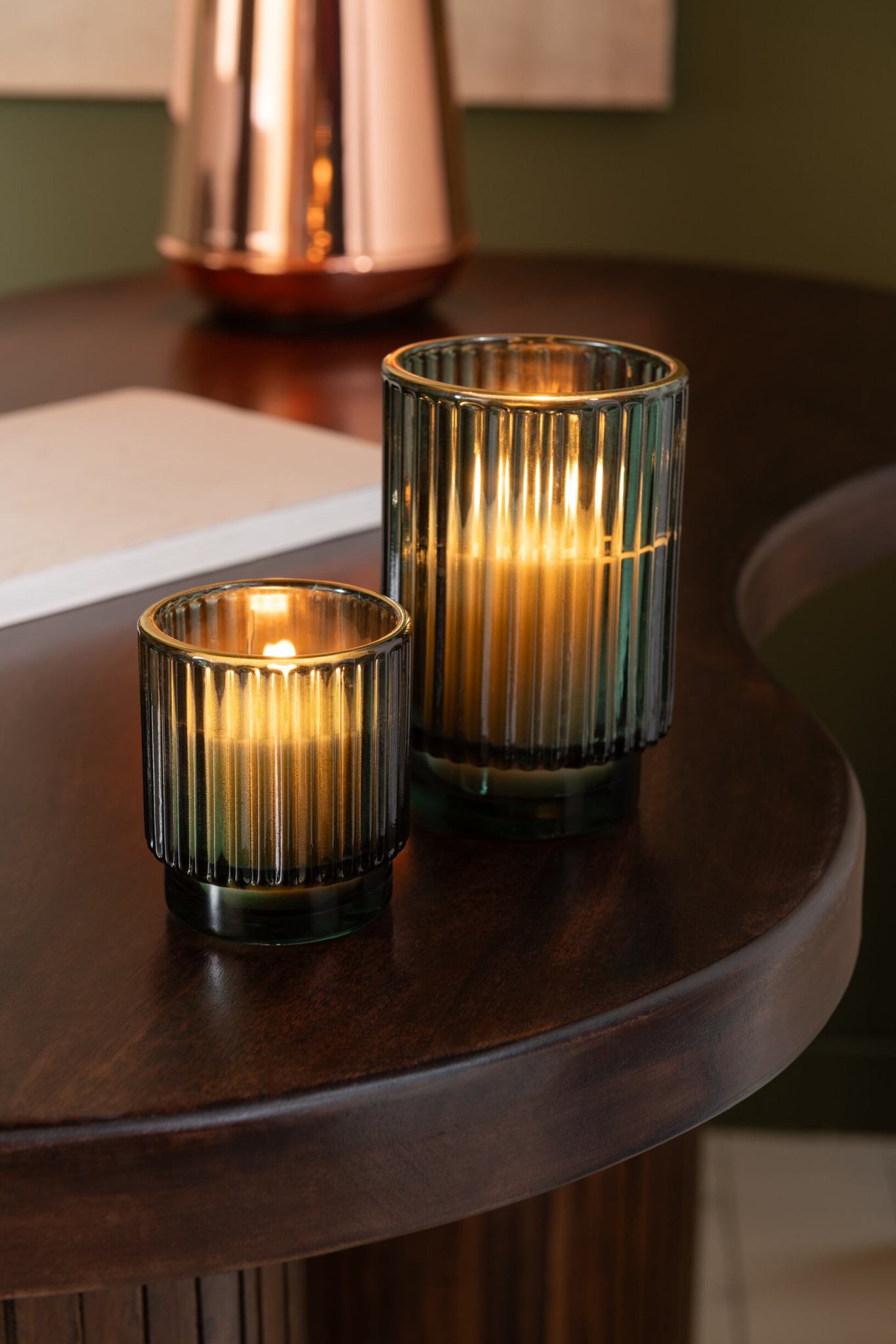 Geurkaars Sinnane Glas Groen - Afbeelding 3