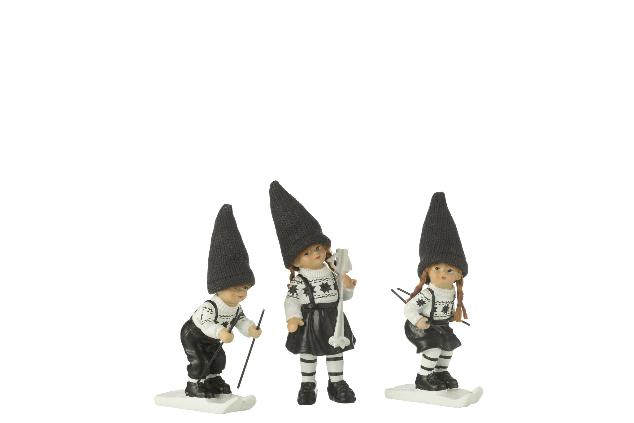 Beeld Storaro Polyresin Meerkleurig H15 cm - Set van 3