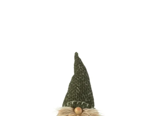 Decoratiefiguur Kaassin meerkleurige gnoom van polyester, 44 cm hoog met speelse winterse uitstraling