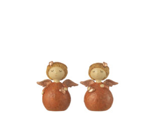 Decoratie Homman Polyresin Bruin - Set van 2