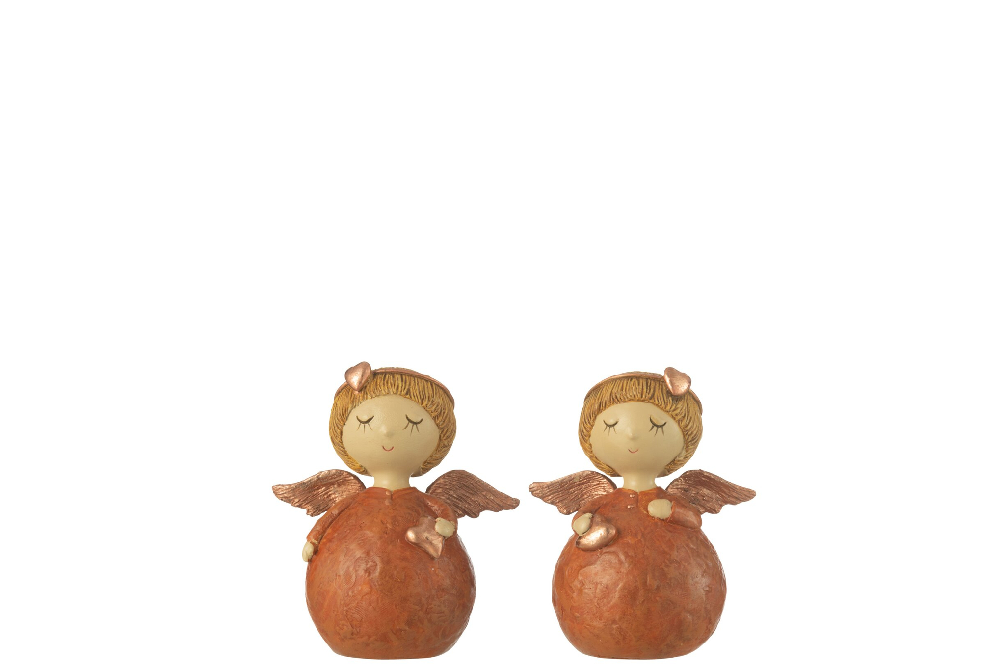 Decoratie Homman Polyresin Bruin - Set van 2