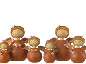 Decoratie Joommal Polyresin Bruin - Set van 2